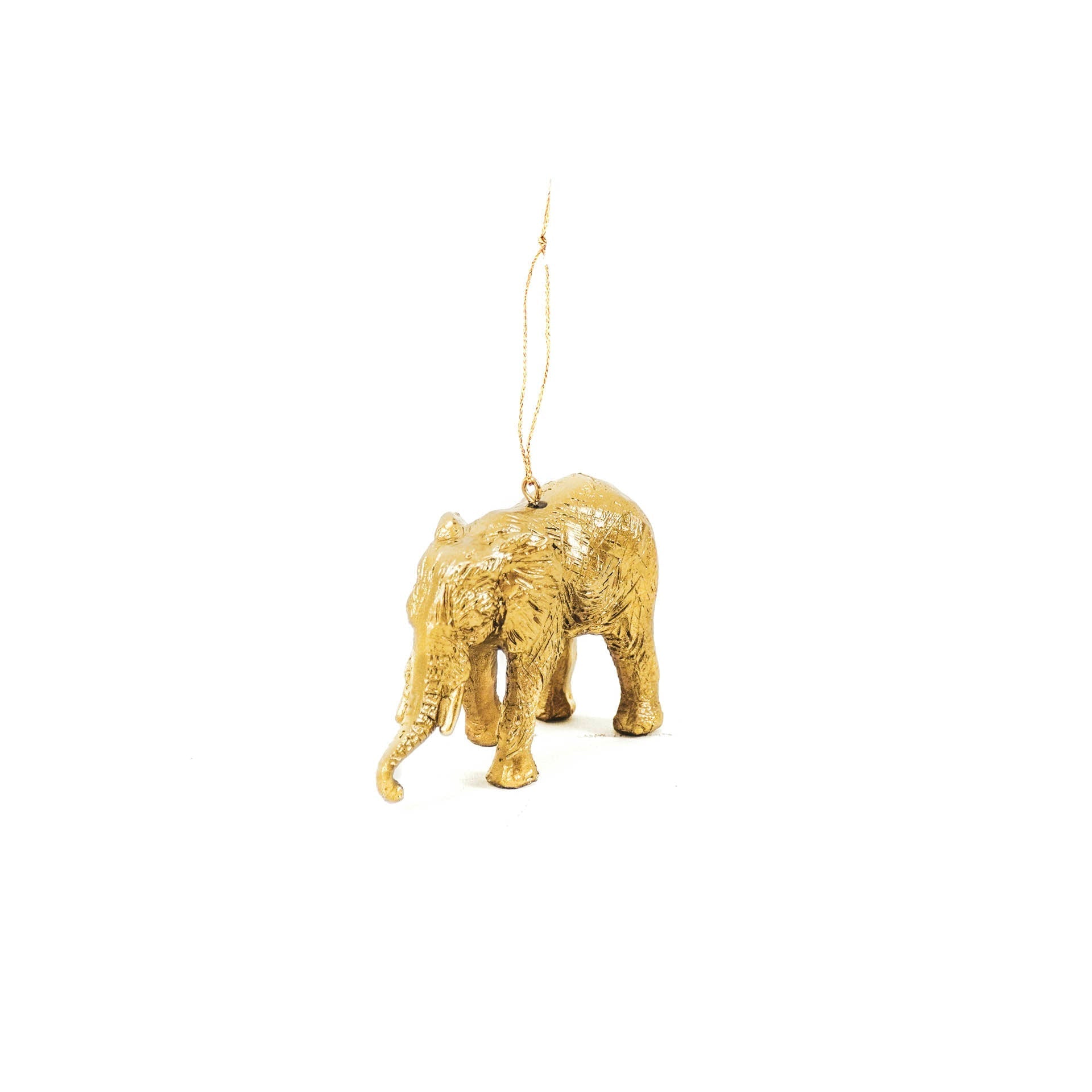 Kersthanger - Olifant - Polyresin - Goud - 9,5x6,5x4cm