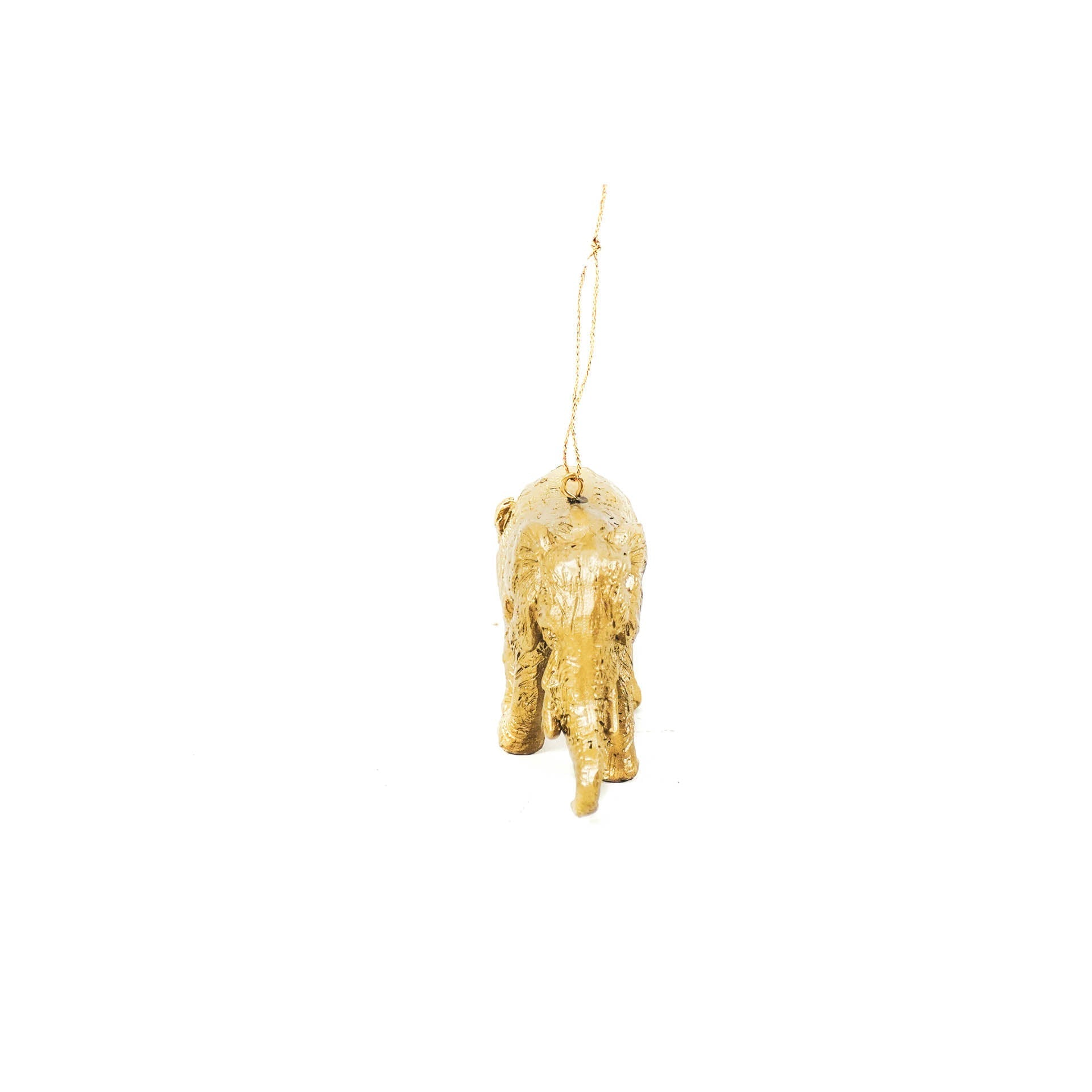 Kersthanger - Olifant - Polyresin - Goud - 9,5x6,5x4cm