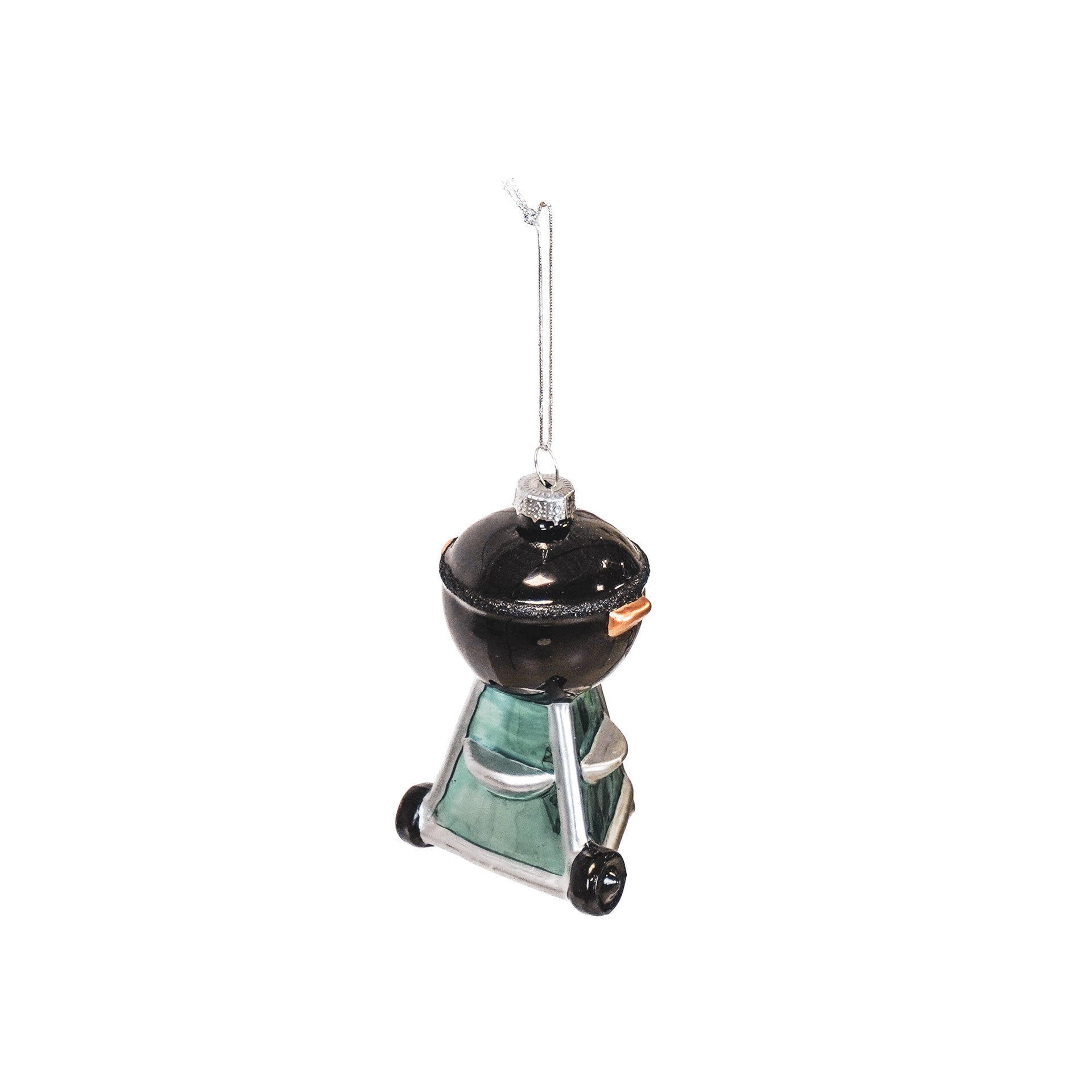 Kerstversiering - Kersthanger - Barbecue - Glas - Zwart - 5x5x9,5cm