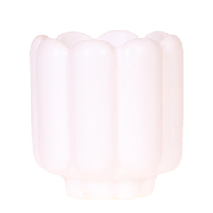 Everspring retro sierpot wit met unieke ronde vorm en glad oppervlak voor stijlvolle plantenpresentatie