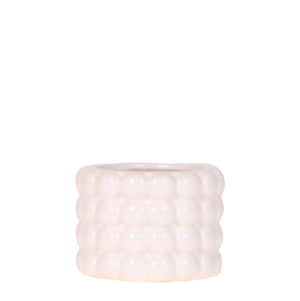 Everspring witte sierpot kopen met bubbels patroon geschikt voor binnen en buiten