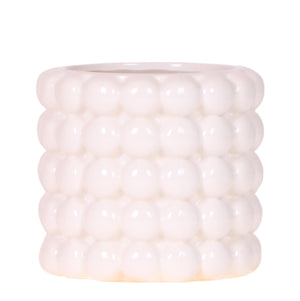 Everspring witte sierpot kopen met bolvormig reliëf voor een stijlvolle inrichting