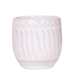 Everspring Granada sierpot roze keramische pot met subtiel patroon en zachte roze tint