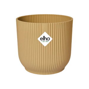 Everspring beige ribbelige bloempot geschikt voor binnen en buiten gebruik