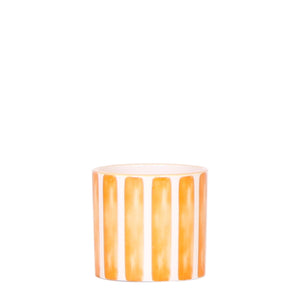 Everspring oranje sierpot keramiek met verticale strepen en moderne uitstraling