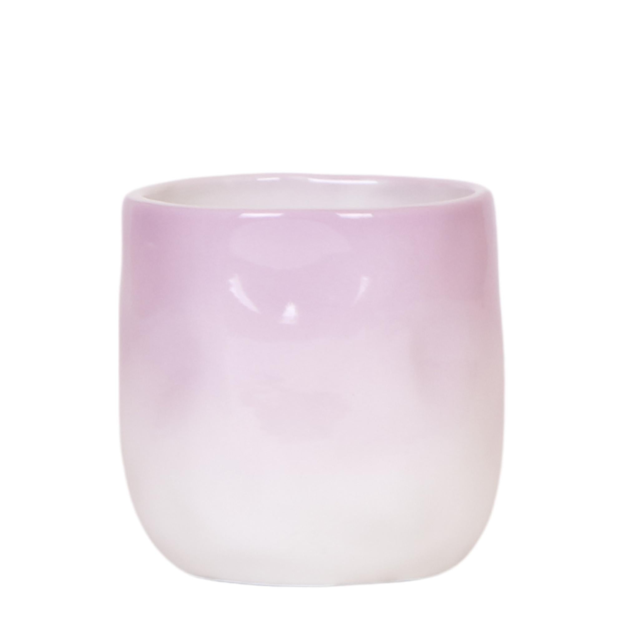 Everspring keramische pot met roze en witte kleurverloop roze sierpot kopen