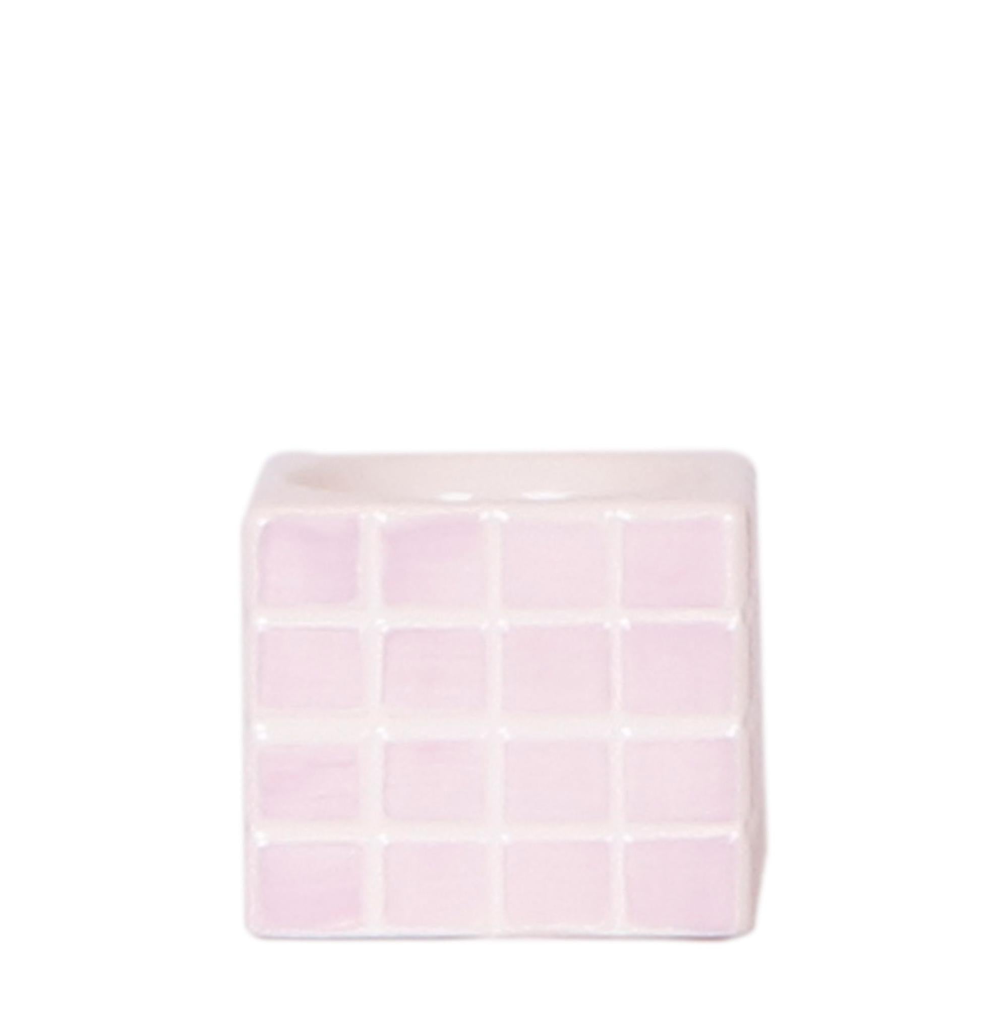 Everspring roze keramische pot met vierkant mozaïekpatroon voor planten of decoratie