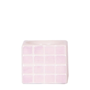 Everspring roze keramische pot met vierkant mozaïekpatroon voor planten of decoratie