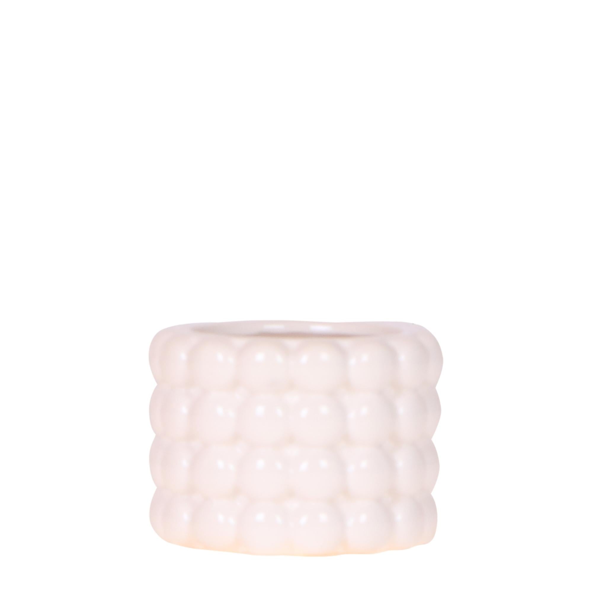 Everspring witte sierpot kopen met bubbels patroon geschikt voor binnen en buiten